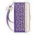 iPhone 8 Plus Case,iPhone 7 Plus Case, WWW [ Mirror Series] RFID-Resisting PU Leather Case Kickstand Flip Case with Card Slots and Mirror for iPhone 7 Plus/8 plus Purple