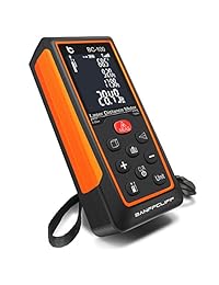 BanffCliff   Medidor láser de distancia de 328.1 ft, pantalla LCD actualizada, nivel de burbuja electrónico, medidor láser de mano, localizador con modo pithagoreano, distancia de medición, volumen y autocalibración