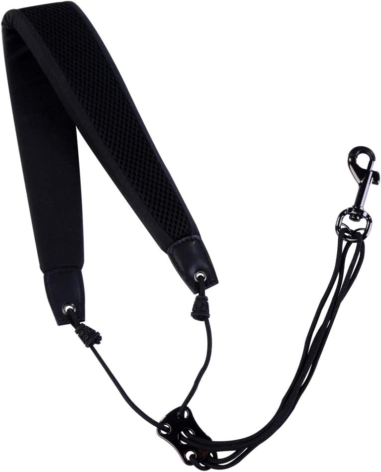 Rayzm Saxophone Strap with Metal Hook for Adults and Children, Soft