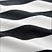 Vaulia Lightweight Microfiber Duvet Cover Set, Black and White Stripes Print Pattern, Reversible Color Design - Queen Size