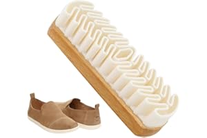 GENERIC Suede Shoe Brush and Eraser, 2025 Upgraded Suede Brush and Eraser, Multi-Purpose Nubuck Cleaner for Shoes, Bags, Jacket, Purse, Sofa with Wooden Handle, Stain Eraser, Leather Cleaning Brush (1)