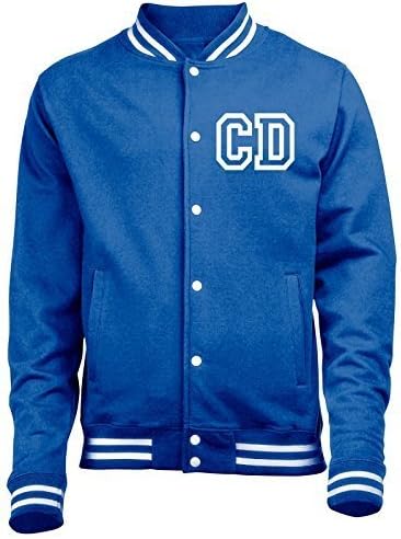 Personalised College Jacket with Front Initial Print New Premium TOP Unisex American Style Letterman Varsity Baseball Custom Gift Present Quality AWD