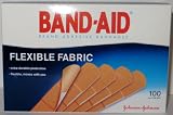 Band-Aid Adhesive Bandages, Flexible Fabric, All One Size 3/4 " X 3" , 100 Count (Pack of 2)