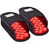 HAIYUE Red Light Therapy Device Slipper with 880nm Near Infrared LED for Foot Feet Toes Instep Pain Relief Fits for Men and Women (Two Pads Set)