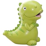 WAIT FLY 7.5 x 7.5 Inches Lovely Green Dinosaur Shaped Large Size Resin Piggy Bank Coin Bank Money Bank Best Christmas Birthd
