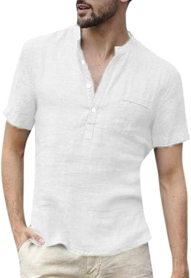 camisa linho praia masculina