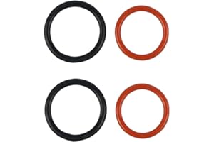 WELCAPAC Power Steering Pump Rubber Inlet & Outlet O-Ring Seals 91345-RDA-A01 / 91370-SV4-000 Fit for HONDA P/S Hi Pressure Hose 4 pc Kit