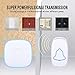 Wireless Doorbell for Home IPX4 Waterproof 1000 Feet Range Remote Door Bell Chime Kit (2 Push Button& 2 Receivers) 38 Chime Tunes/4 Level Volume Loud& LED Flash, No Batteries Required, White