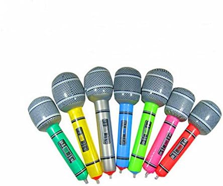Alfto Inflatable Microphone Boys Girls Toy Birthday Party Bag Filler Party Gift 24cm