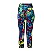 Shensee Women High Waist Fitness Yoga Sport Pants Printed Stretch Leggings (S, Dark Blue)
