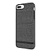 Incipio Carnaby iPhone 8 Plus & iPhone 7 Plus Case [Esquire Series] with Co-Molded Design and Ultra-Soft Cotton Finish for iPhone 8 Plus & iPhone 7 Plus - Gray