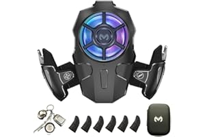 MIKIRINI 11 in 1 PUBG Mobile High Frequency Triggers with cooling fan, PUBG Mobile Phone Game Controller with cooler for PUBG/Fortnite/Call of Duty, 40 Shots per second (Max) (Memo)