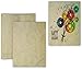 5X7 Cut Size Blank Cards with A-7 Envelopes - Aged Parchment Look - 50 Card and Envelope Sets by ThunderBolt Paper - for Invitations, Greeting, Thank Yous, Weddings - 65# Light Weight Cover Cardstock