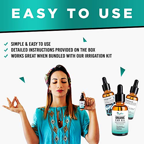 Natural Mullein Ear Wax Removal Oil & Cleaner with Garlic Pain & Earache Drops Earwax