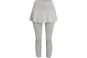 JMMSlmax Capri Leggings with Skirt Attached for Women Women Skorts Pants Golf Skirted Leggings Skirts with Leggings Workout