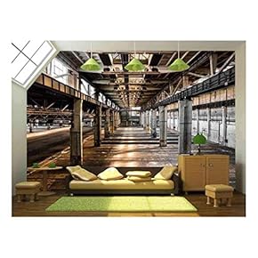 Abandoned Old Vehicle Repair Station - Removable Wall Mural | Self-Adhesive Large Wallpaper - 66x96 inches