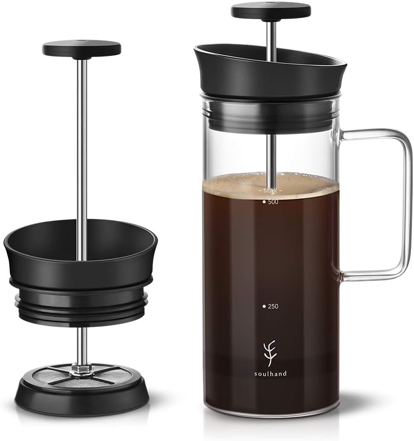 Soulhand French Press Coffee Maker Coffee Press with MicroFilter 100