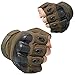 WTACTFUL Tactical Gloves Military Fingerless Hard Rubber Knuckle Half Finger for Army Gear Sports Driving Shooting Paintball Riding Motorcycle Hunting Gloves Size Large Green