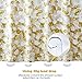 ARICHOMY Shower Curtain for Bathroom Fall Fabric Curtains Set Colorful Flower Golden Gold Color with Standard Size 72 by 72