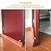 Door Draft Stopper 36 Inch Length, Weather Stripping Door Gap Seal Soundproof Low Profile Door Sweep with Hook Tape, Light Brown