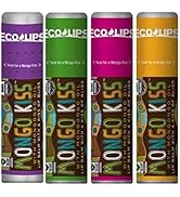 Eco Lips Mongo Kiss Organic Lip Balm 4 Pack - 100 Percent USDA Organic - Soothe, Moisturize Dry, ...