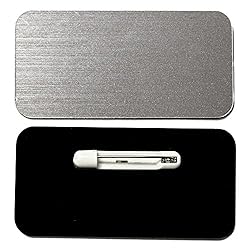 Name Tag/Badge Blanks - 25 Pack - Brushed Silver