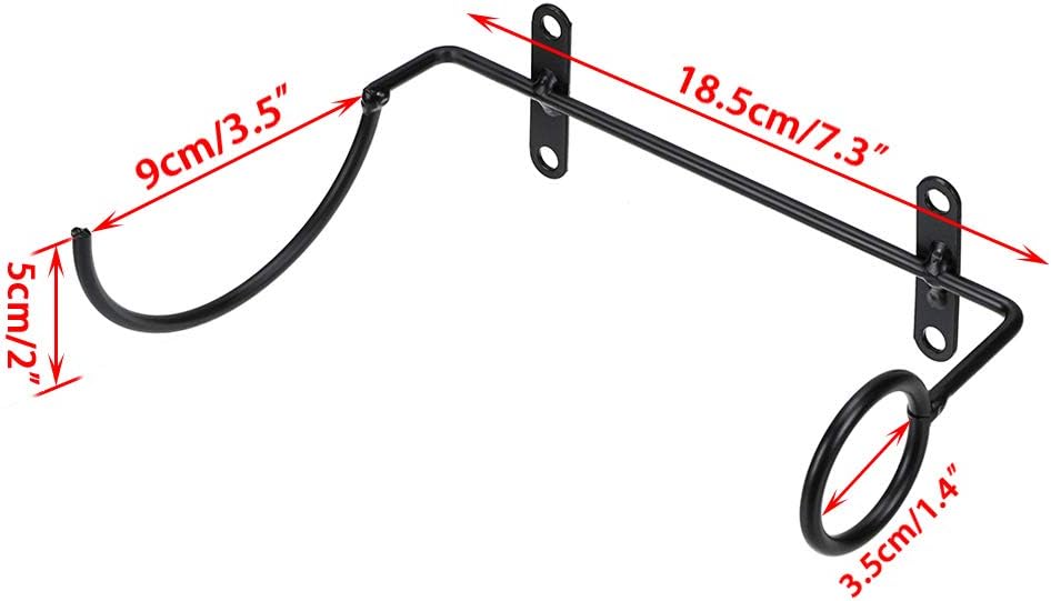 BSTKEY Set of 6 Wall Mounted Iron Wine Bottle Holder Racks, Red Wine Adult Beverages Liquor Display - Image 3