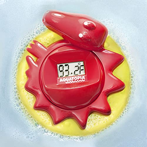Aquatopia Baby Bath Thermometer Floating Toy with Digital Audible Alarm