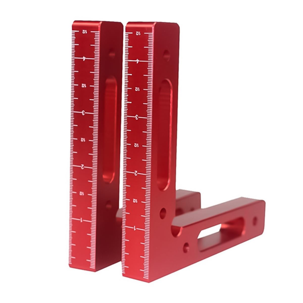 ANCLLO 90 Degree Angle Clamp Twin Pack, 90° L-Type Corner Clamp 12cm x 12cm, Positioning Angle Aluminum Alloy Clamps for Woodworking Carpenter Tool