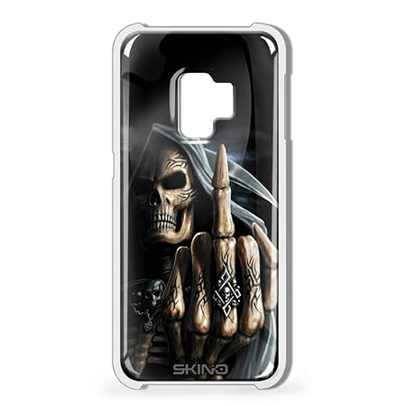 Skino 3D Smart Gel Skull Schädel Totenkopf Design Case Hands Free Selfie Handy Hülle für Samsung Galaxy S6 S7 Edge S8 S9 Plus