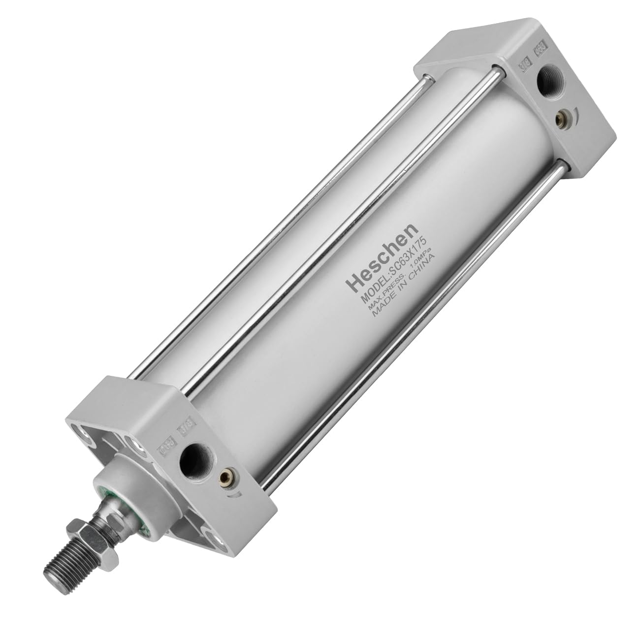 Heschen Pneumatic Standard Cylinder, SC 63-175, PT3/8'' Port, 63mm Bore, 175mm Stroke, Double Acting