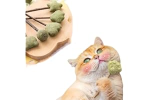 Catnip Lollipop Sticks for Cats, Natural Silvervine Cat Toys with Various Shapes, Interactive Pet Treats for Anxiety Relief a