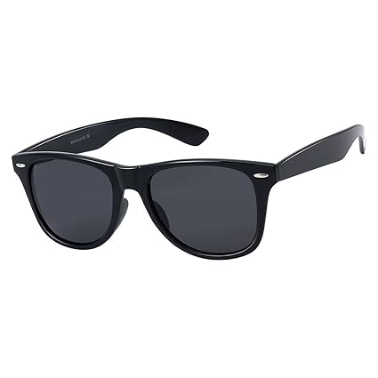 Hutshopping Sonnenbrille Blues Brothers in schwarz glänzend | Damen und Herren | UV-Schutz 400 | Tönungsklasse 3 | Nickelfrei