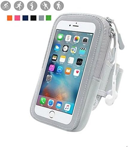 Phone Armband, Bomxy Waterproof Sport Outdoor Adjustable Cell Phone Bag Key Holder for iPhone X iPhone 8/8 plus iPhone 7/7 plus 6plus 6s plus ,Samsung Galaxy Note 5 4Note Edge S5 S6 S7 Edge Plus(Gary)