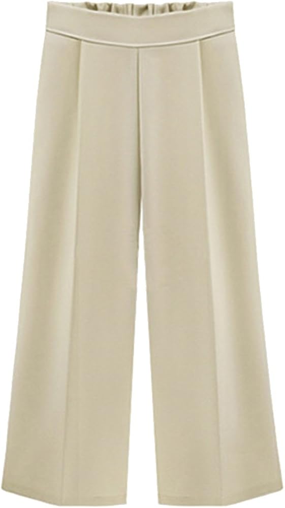 ZGIDDAZ Damen Palazzo Hose - Weite High Waist Hose Mit Kordelzug S-XXL