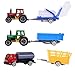 Fun Little Toys Farm Toys,Farm Cars Play Set with Tractors,Animals,Farmers,Wagons,SuperOIL and Accessories,Diecast Car Set for Kids,Beach Sand Toy for Boys and Girls.