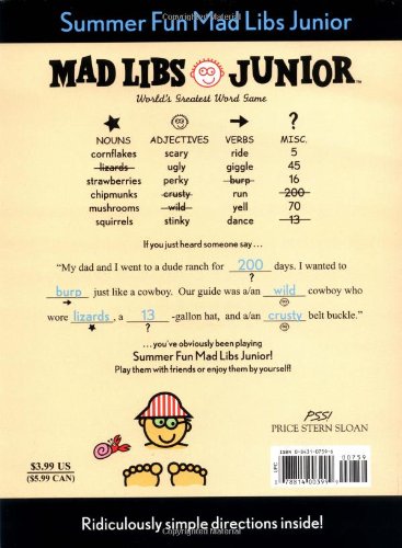 Summer Fun Mad Libs Junior: World's Greatest Word Game - Thumbnail 2