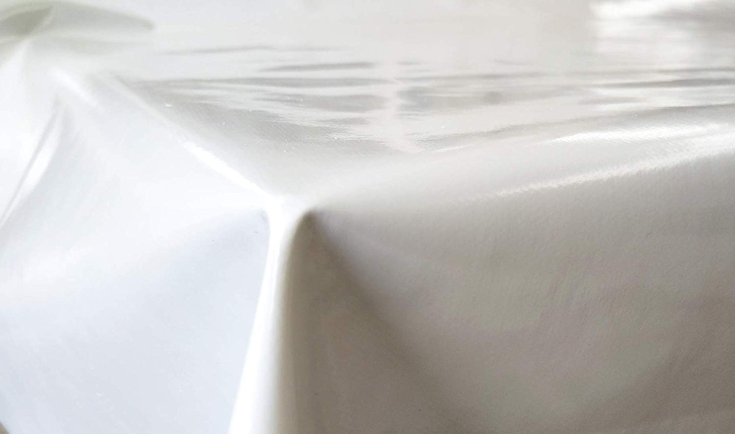 Jolee Fabrics Plain Colour Wipe Clean PVC Vinyl Tablecloth and Sizes (Plain White, 140cm x 200cm Long Rectangle)