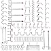 Calax 85 Piece Pegboard Hooks And Organizer Assortment Include Metal Peg Hooks and Black Plastic Peg Hooks