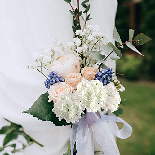 BigOtters Artificial Hydrangea, 10PCS White Hydrangea Silk Flower Heads with Long Stems for DIY Floral Decor Home Decoration Wedding Centerpieces Bouquets