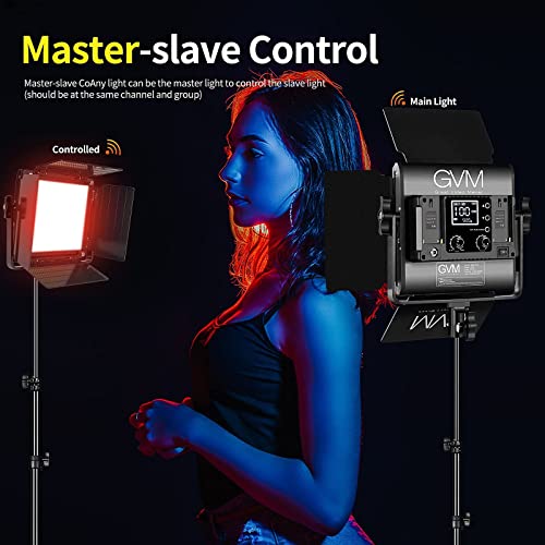 GVM RGB Video Light, APP Controlled LED Video Light, Color, 3200K-5600K, for Studio Photo, Games, Streaming, Web Conferencing, Photography