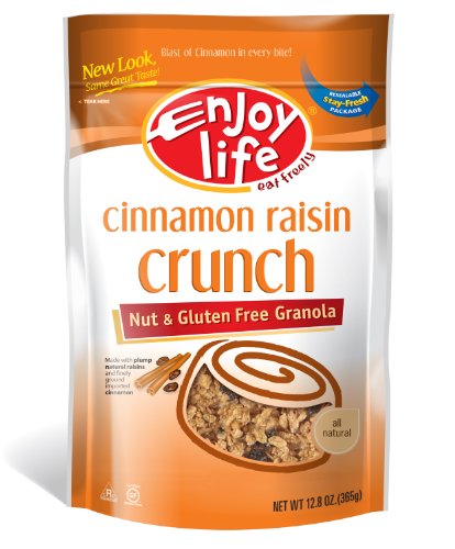 Enjoy Life Cinnamon Raisin Crunch Granola, Gluten, Dairy, Nut & Soy Free, 12.8-Ounce Pouches (Pack of 6)