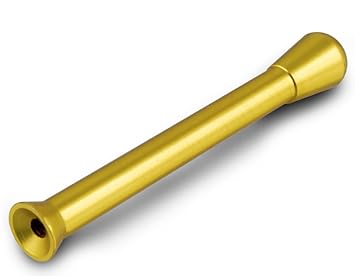 M&M Smartek 2 x Colored Metal Straw Snuff Bat Snorter Nasal Tube Bullet von Sniffer Snuffer Gold/Silber (2x Gold)