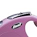 FLEXI New Classic Tape Retractable Dog Leash for Small Dogs Up to 33 lbs. – 16 ft., Pink Tangle-Free Pet Walking Leash with One-Handed Brake, Pause, Lock German Quality Product