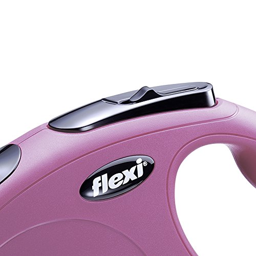 FLEXI New Classic Retractable Dog Leash (Cord), 26 ft, Medium, Pink