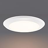 East Grove Home Builder Essential 7in Round Disc LED Recessed Retrofit and Flush Mount 15W 1,200 Lumens with 5-CCT 2700-3000-