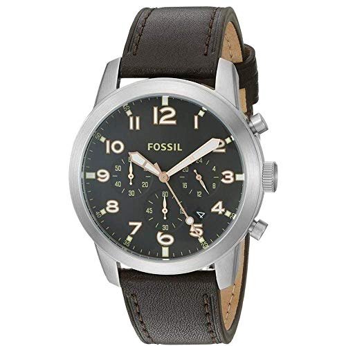 Fossil Men's FS5143 Pilot 54 Chronograph Dark Brown Watch