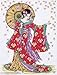 Design Works Crafts Red Geisha Counted Cross Stitch Kit, Multi, by The Yard