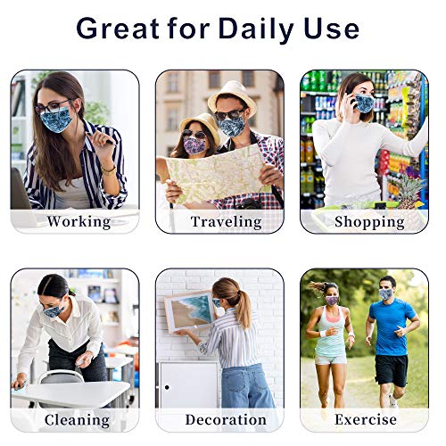 Lace Disposable Face Masks, 3 ply Earloop Printed Lace Face Masks, Soft Fashion Masks for Women with Designs, Fancy Patterned Breathable Face Mask with Adjustable Nose Wire - 30PCS