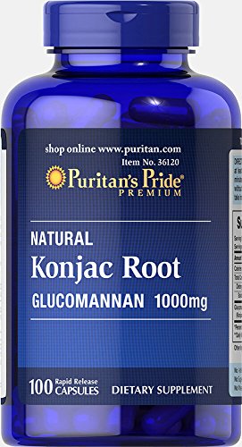 Puritan's Pride Konjac Root Glucomannan 1000 mg-100 Capsules Puritan's Pride Konjac Root Glucomannan 1000 mg-100 Capsules